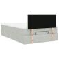 Preview: Ottoman-Bett mit Matratze Hellgrau 120x190 cm Samt