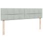 Preview: Ottoman-Bett mit Matratzen Hellgrau 180x200 cm Samt
