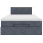 Preview: Ottoman-Bett mit Matratze Dunkelgrau 120x190 cm Samt