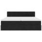 Preview: Ottoman-Bett mit Matratzen Schwarz 160x200 cm Samt