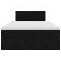 Preview: Ottoman-Bett mit Matratze Schwarz 120x190 cm Samt