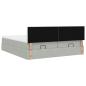 Preview: Ottoman-Bett mit Matratzen Hellgrau 180x200 cm Samt