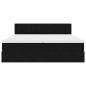 Preview: Ottoman-Bett mit Matratzen Schwarz 180x200 cm Samt