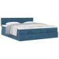 Preview: Ottoman-Bett mit Matratzen Dunkelblau 180x200 cm Samt