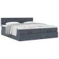 Preview: Ottoman-Bett mit Matratzen Dunkelgrau 160x200 cm Samt