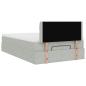Preview: Ottoman-Bett mit Matratze Hellgrau 120x200 cm Samt