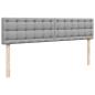 Preview: Ottoman-Bett mit Matratzen Hellgrau 200x200 cm Stoff