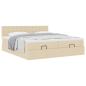 Preview: Ottoman-Bett mit Matratzen Creme 160x200 cm Stoff