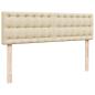 Preview: Ottoman-Bett mit Matratzen Creme 160x200 cm Stoff