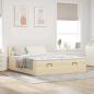 Preview: Ottoman-Bett mit Matratzen Creme 180x200 cm Stoff
