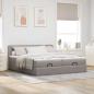 Preview: Ottoman-Bett mit Matratzen Taupe 180x200 cm Stoff