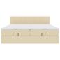 Preview: Ottoman-Bett mit Matratzen Creme 180x200 cm Stoff