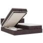 Preview: Ottoman-Bett mit Matratzen Dunkelbraun 180x200 cm Stoff