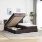 Preview: ARDEBO.de - Ottoman-Bett mit Matratzen Dunkelbraun 200x200 cm Stoff