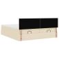 Preview: Ottoman-Bett mit Matratzen Creme 160x200 cm Stoff