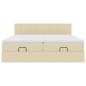Preview: Ottoman-Bett mit Matratzen Creme 160x200 cm Stoff