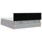 Preview: Ottoman-Bett mit Matratzen Hellgrau 180x200 cm Stoff