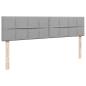Preview: Ottoman-Bett mit Matratzen Hellgrau 180x200 cm Stoff