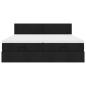 Preview: Ottoman-Bett mit Matratzen Schwarz 160x200 cm Stoff