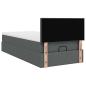 Preview: Ottoman-Bett mit Matratze Dunkelgrau 100x200 cm Stoff