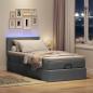 Preview: Ottoman-Bett mit Matratze Dunkelgrau 100x200 cm Stoff