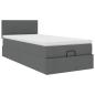 Preview: Ottoman-Bett mit Matratze Dunkelgrau 100x200 cm Stoff