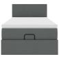 Preview: Ottoman-Bett mit Matratze Dunkelgrau 100x200 cm Stoff