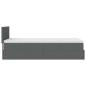 Preview: Ottoman-Bett mit Matratze Dunkelgrau 100x200 cm Stoff