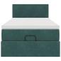 Preview: Ottoman-Bett mit Matratze Dunkelgrün 90x200 cm Samt
