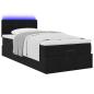 Preview: Ottoman-Bett mit Matratze Schwarz 80x200 cm Samt