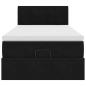 Preview: Ottoman-Bett mit Matratze Schwarz 80x200 cm Samt