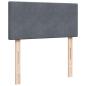 Preview: Ottoman-Bett mit Matratzen Dunkelgrau 180x200 cm Samt