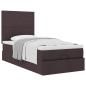 Preview: Ottoman-Bett mit Matratze Dunkelbraun 100x200 cm Stoff