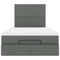 Preview: Ottoman-Bett mit Matratze Dunkelgrau 120x200 cm Stoff