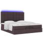Preview: Ottoman-Bett mit Matratzen Dunkelbraun 200x200 cm Stoff