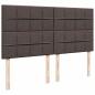 Preview: Ottoman-Bett mit Matratzen Dunkelbraun 200x200 cm Stoff