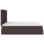 Preview: Ottoman-Bett mit Matratzen Dunkelbraun 200x200 cm Stoff
