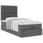 Preview: Ottoman-Bett mit Matratze Dunkelgrau 80x200 cm Stoff