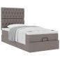 Preview: Ottoman-Bett mit Matratze Taupe 90x190 cm Stoff