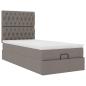 Preview: Ottoman-Bett mit Matratze Taupe 90x190 cm Stoff