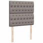 Preview: Ottoman-Bett mit Matratze Taupe 90x190 cm Stoff
