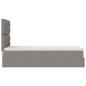 Preview: Ottoman-Bett mit Matratze Taupe 90x190 cm Stoff