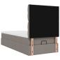 Preview: Ottoman-Bett mit Matratze Taupe 90x190 cm Stoff