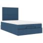 Preview: Ottoman-Bett mit Matratze Blau 120x200 cm Stoff
