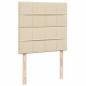 Preview: Ottomane Bett mit Matratze & LEDs Creme 90x200 cm Stoff