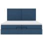 Preview: Ottoman-Bett mit Matratzen Blau 200x200 cm Stoff