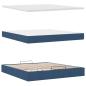 Preview: Ottoman-Bett mit Matratzen Blau 200x200 cm Stoff