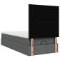 Preview: Ottoman-Bett mit Matratze Dunkelgrau 90x200 cm Stoff