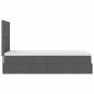 Preview: Ottoman-Bett mit Matratze Dunkelgrau 90x200 cm Stoff