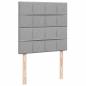Preview: Ottoman-Bett mit Matratze Hellgrau 90x200 cm Stoff